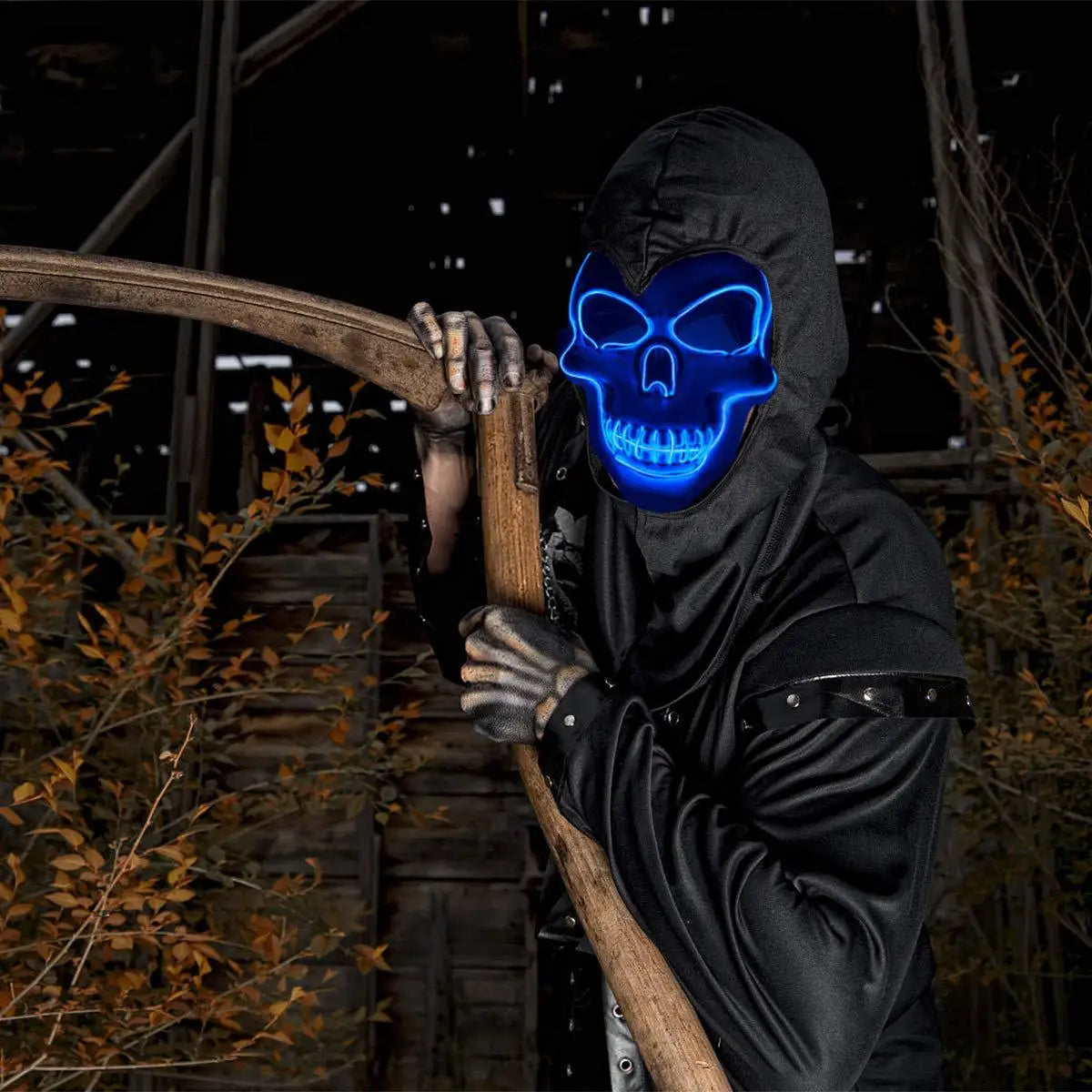 Halloween Horror Skull Mask LED C