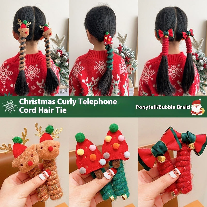 Christmas Children Hair Spiral Coil