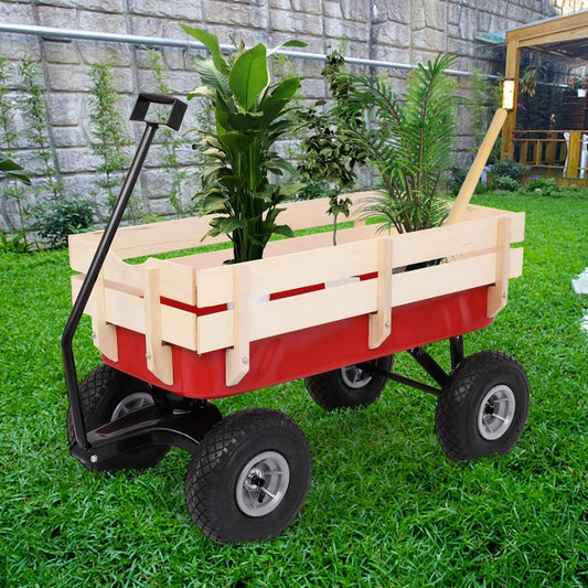 Iron Wood Garden Cart