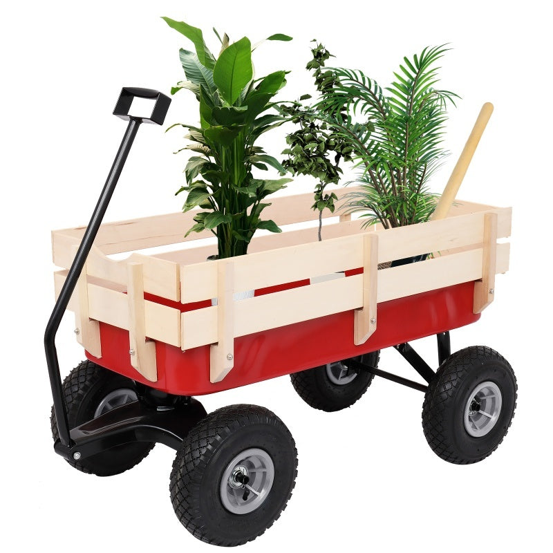 Iron Wood Garden Cart