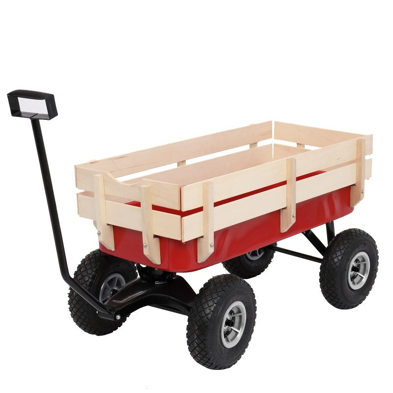 Iron Wood Garden Cart