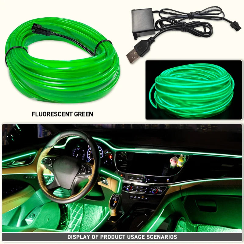 1M/3M/5M Car Interior Led Wiring Neon Strip