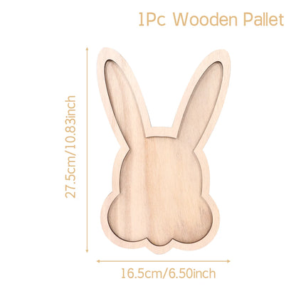 Easter Bunny Egg Wooden Tray