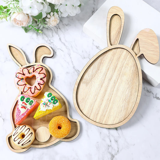 Easter Bunny Egg Wooden Tray