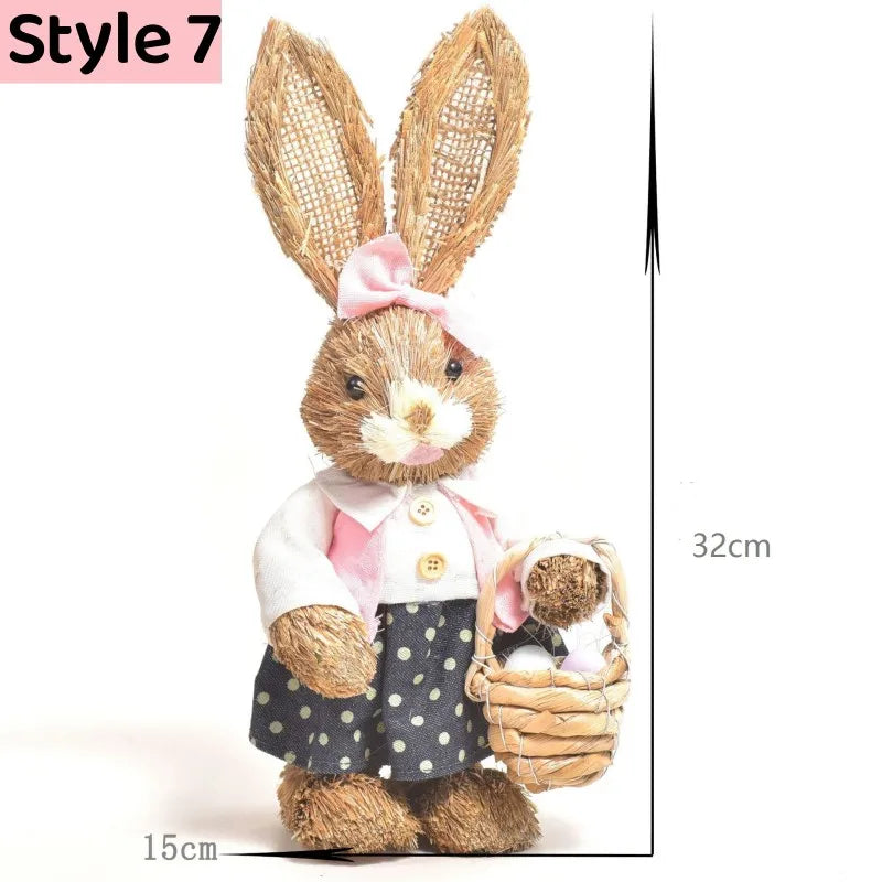 Straw Bunny for Easter