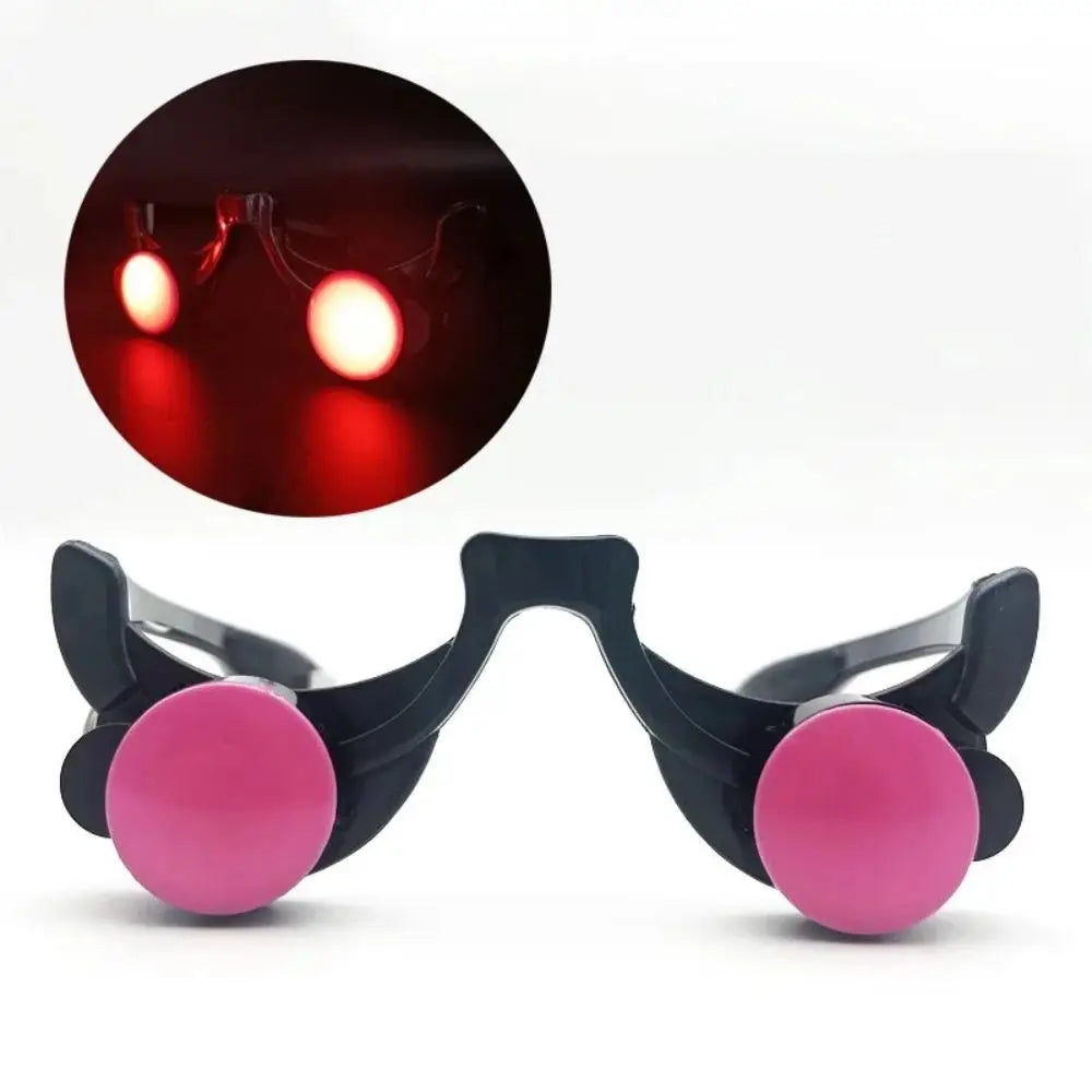 Halloween Horror Red Eye Glasses Props Funny Personality Scary Horror Glasses Party Tricky Eyes Cosplay Prop Glow In The Dark