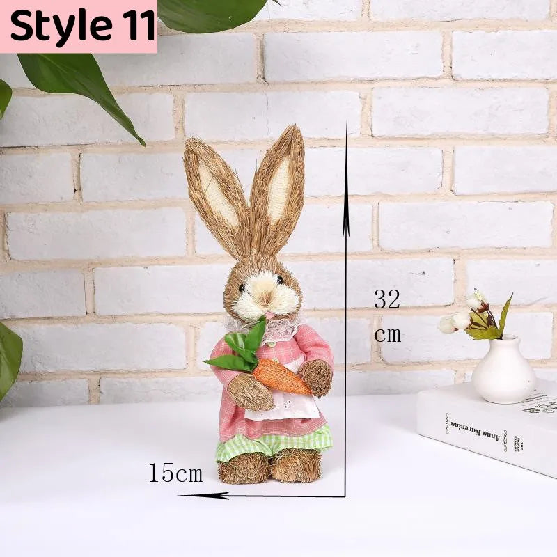 Straw Bunny for Easter