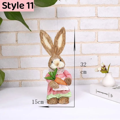 Straw Bunny for Easter