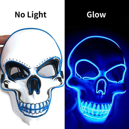 Halloween Horror Skull Mask LED C