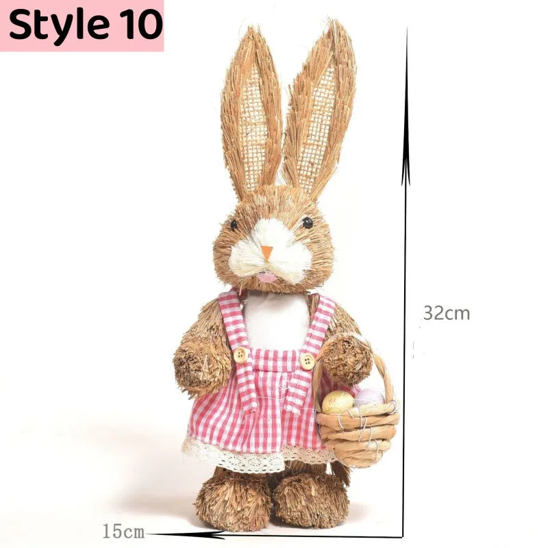 Straw Bunny for Easter