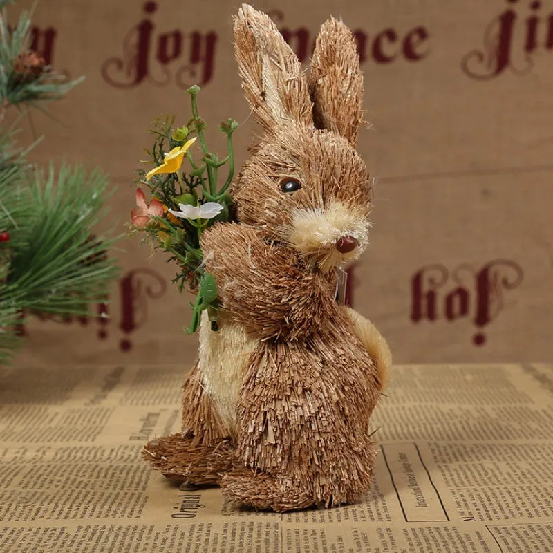 Straw Bunny for Easter