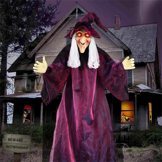 Scary haunted Witch Halloween decoration