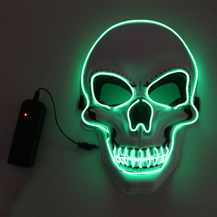 Halloween Horror Skull Mask LED C