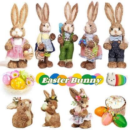 Straw Bunny for Easter