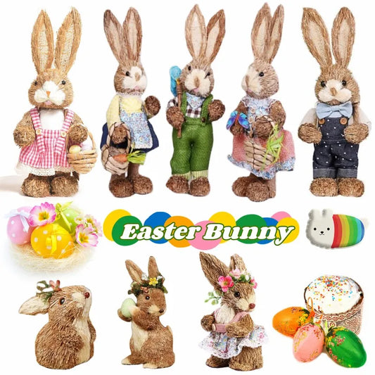Straw Bunny for Easter