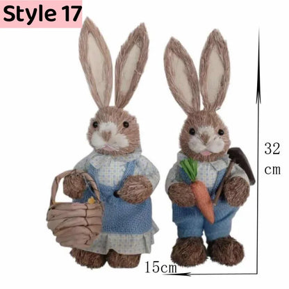 Straw Bunny for Easter