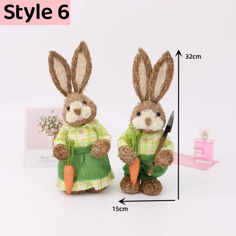 Straw Bunny for Easter