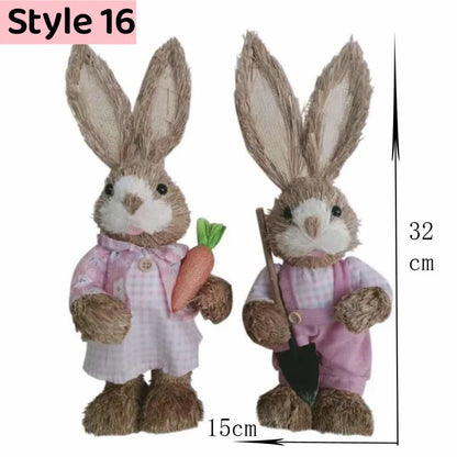 Straw Bunny for Easter