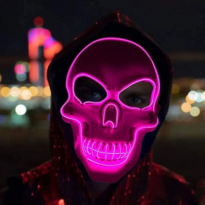 Halloween Horror Skull Mask LED C