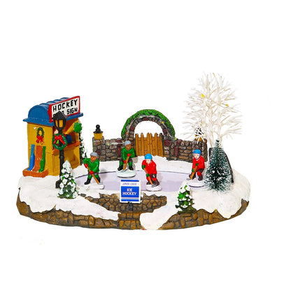 Christmas glowing snow scenery houses