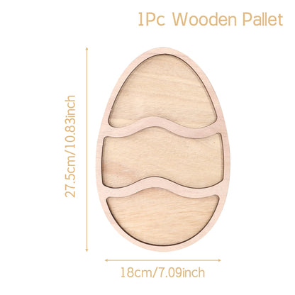 Easter Bunny Egg Wooden Tray