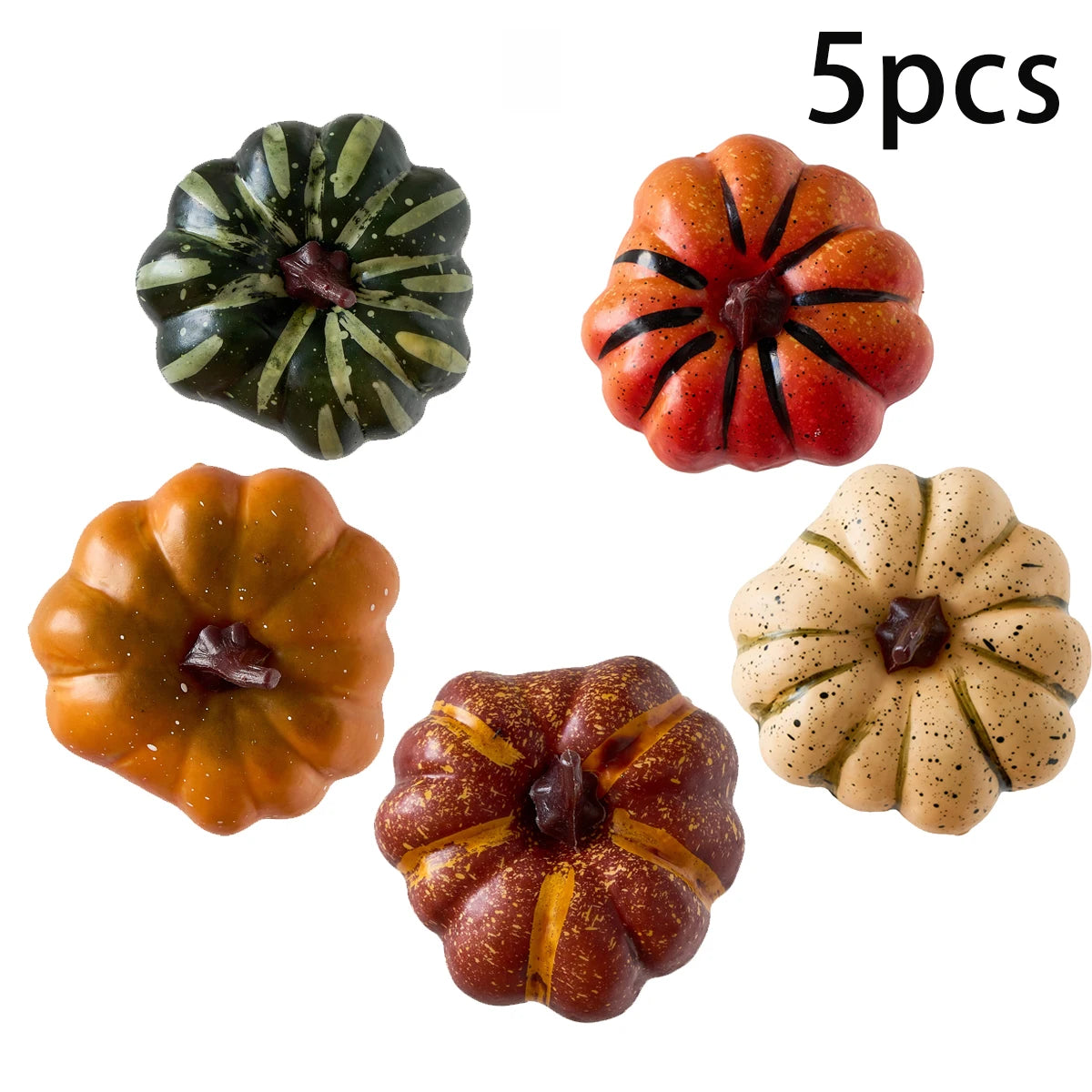 5pc or 10pc Artificial Pumpkins Decorations