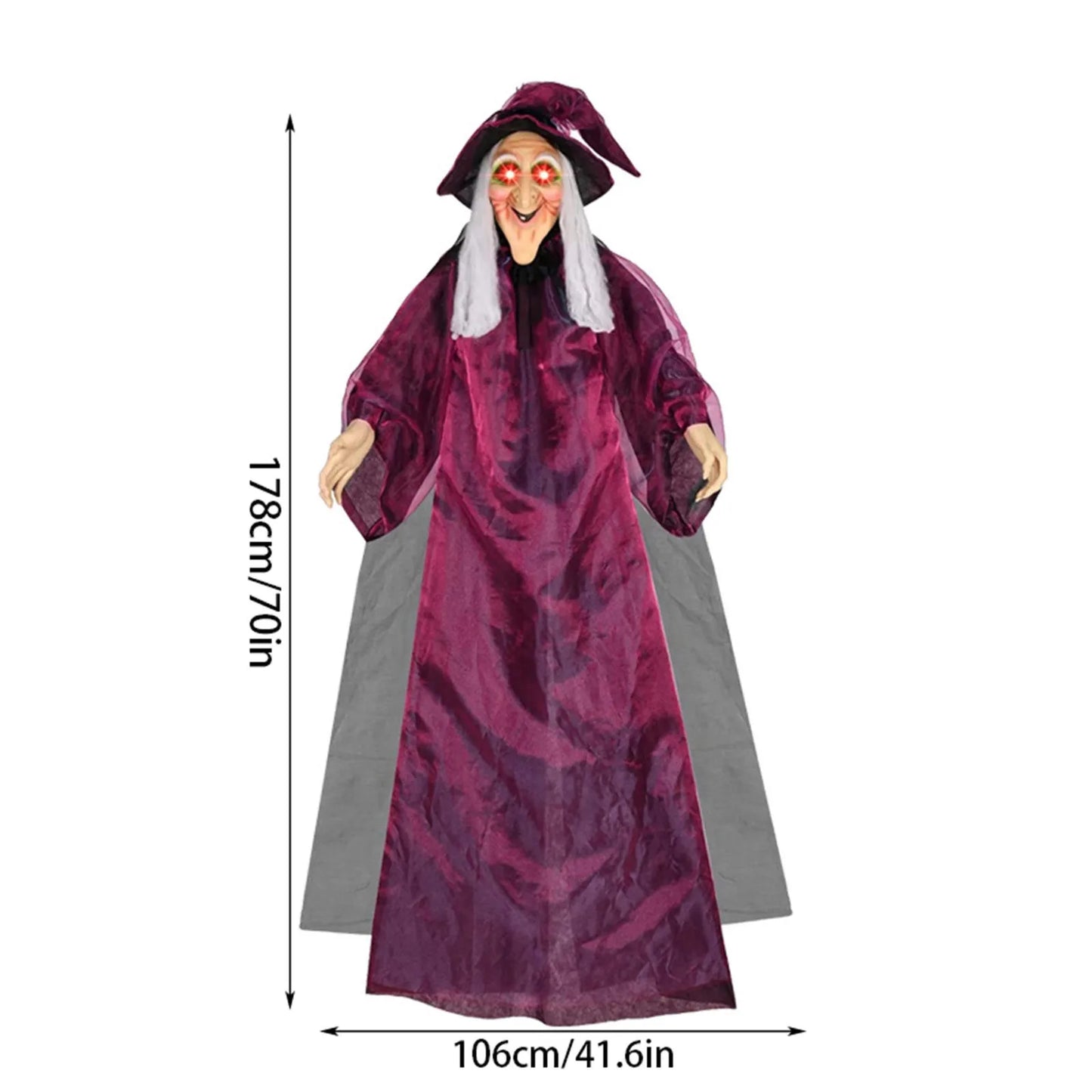 Scary haunted Witch Halloween decoration