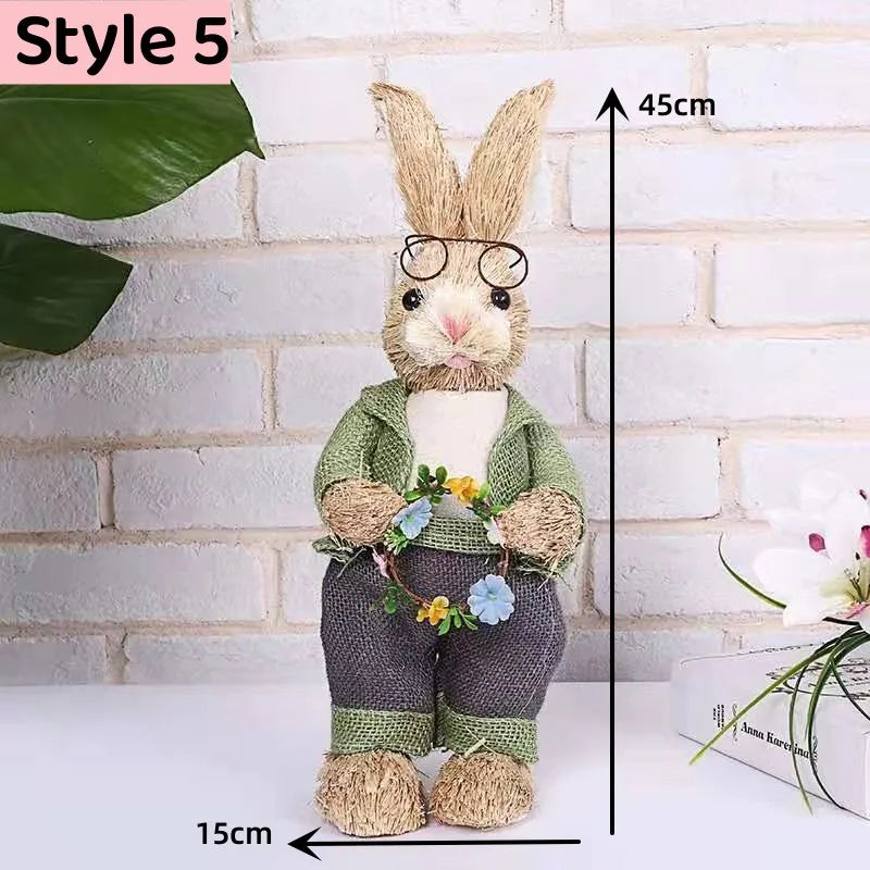 Straw Bunny for Easter