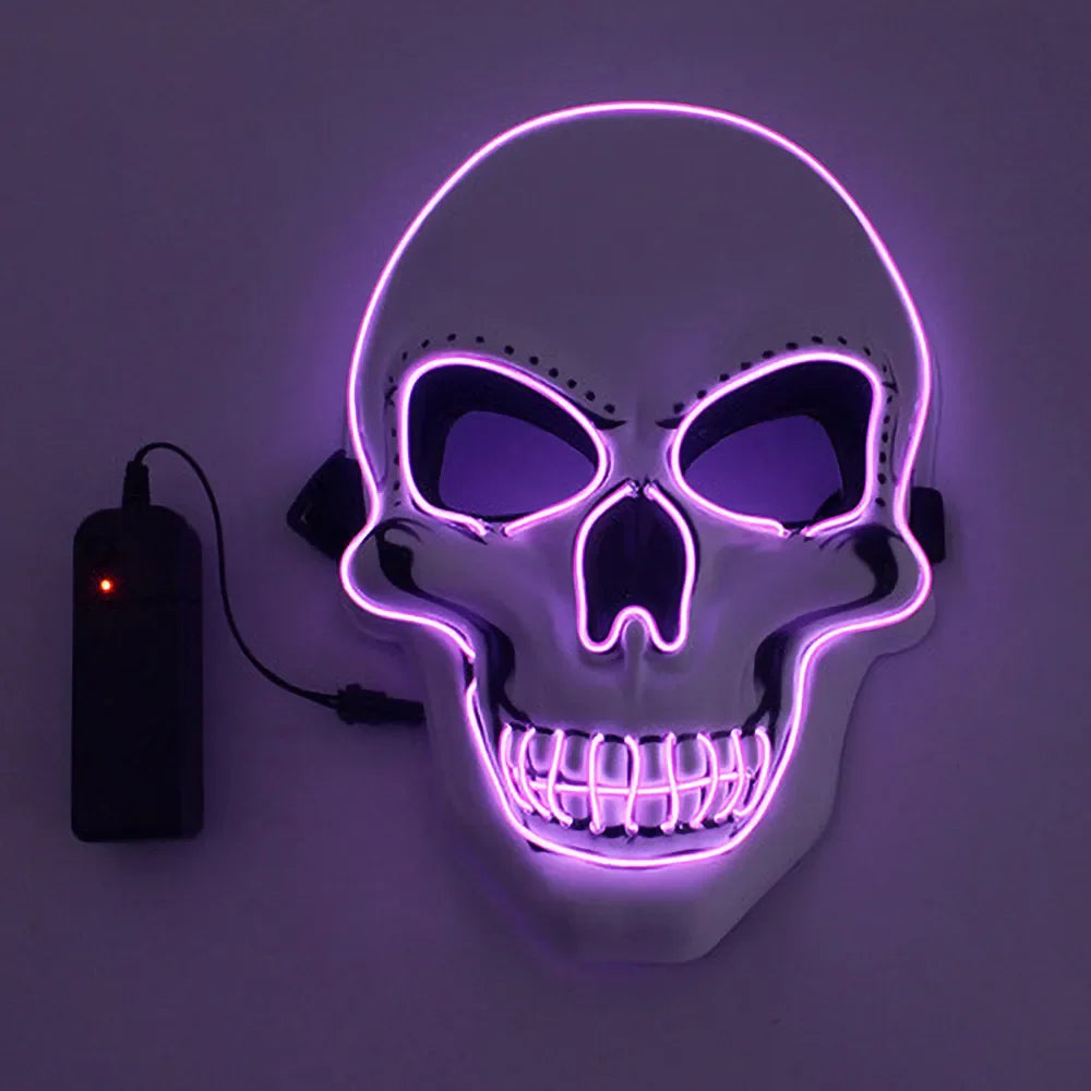 Halloween Horror Skull Mask LED C