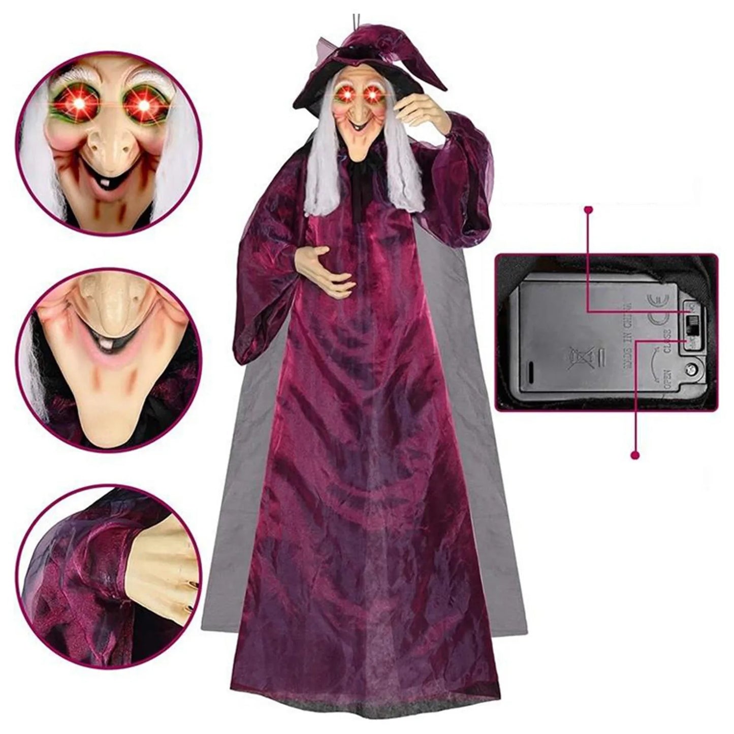 Scary haunted Witch Halloween decoration