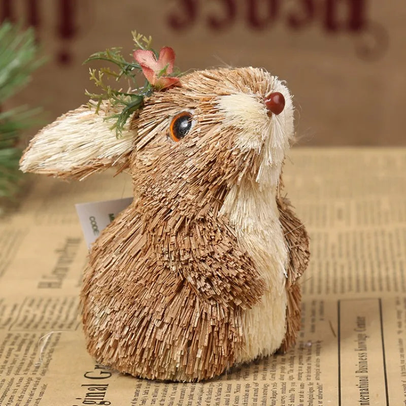 Straw Bunny for Easter