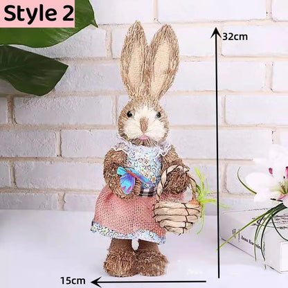 Straw Bunny for Easter