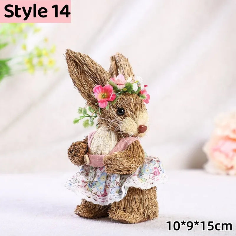 Straw Bunny for Easter