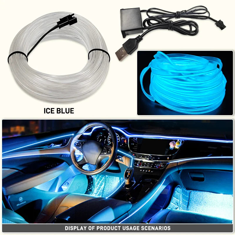 1M/3M/5M Car Interior Led Wiring Neon Strip