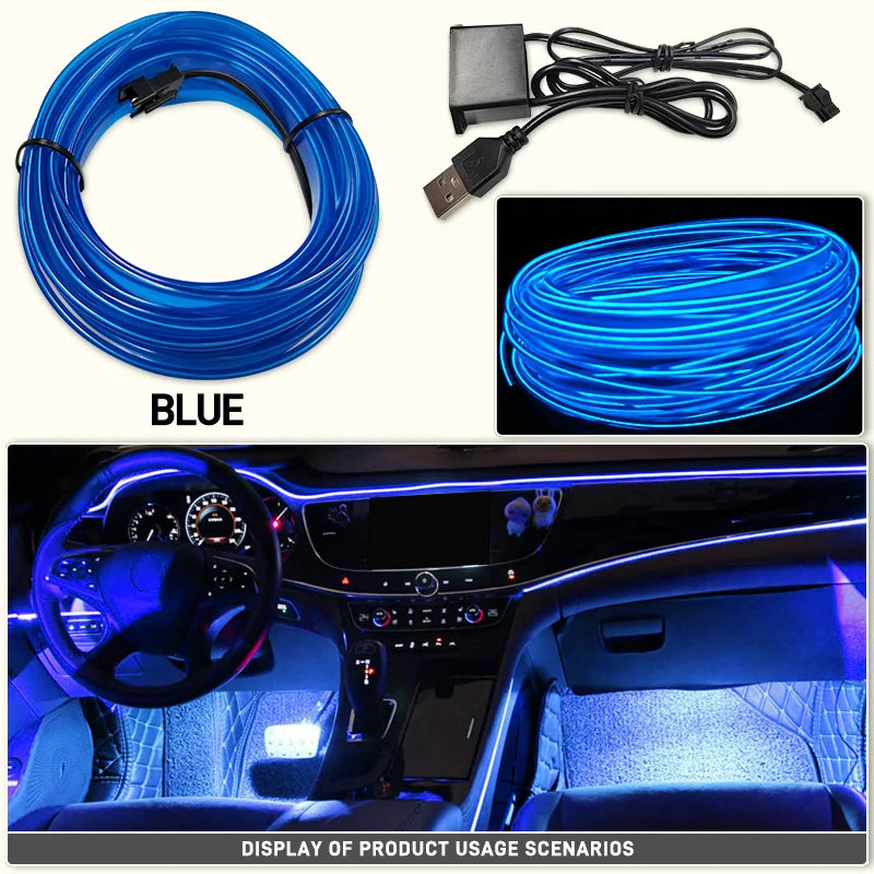 1M/3M/5M Car Interior Led Wiring Neon Strip
