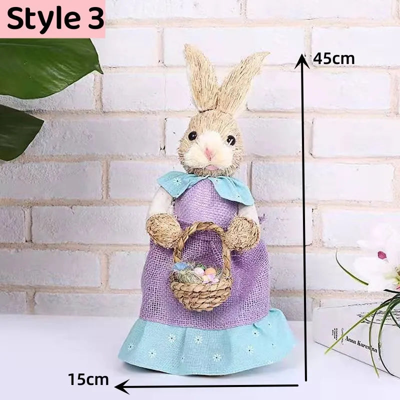 Straw Bunny for Easter