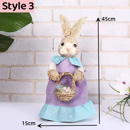 Straw Bunny for Easter