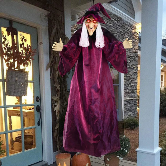 Scary haunted Witch Halloween decoration