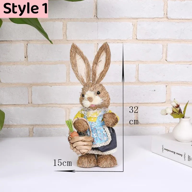 Straw Bunny for Easter