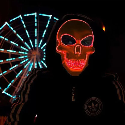 Halloween Horror Skull Mask LED C