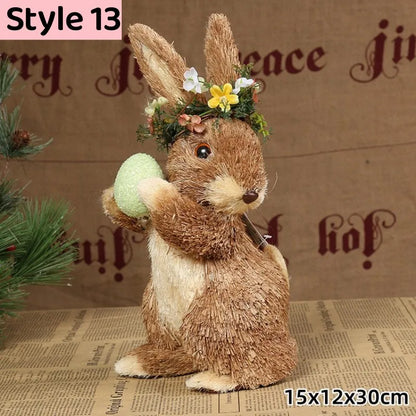 Straw Bunny for Easter
