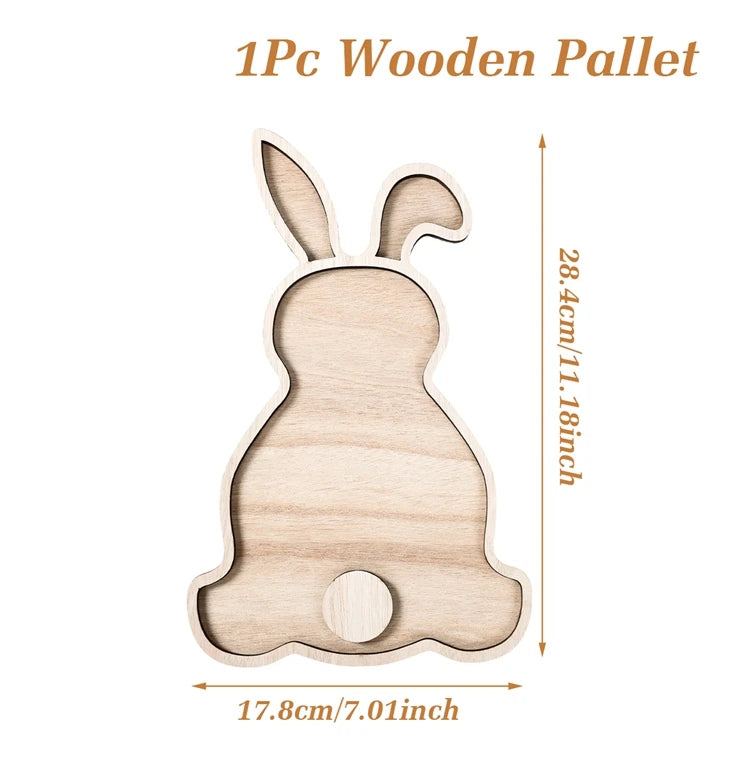 Easter Bunny Egg Wooden Tray