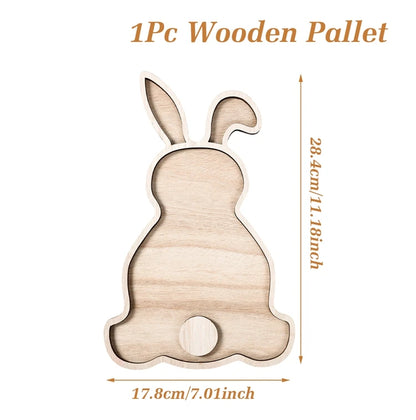 Easter Bunny Egg Wooden Tray