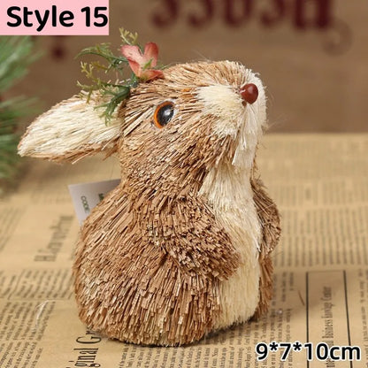 Straw Bunny for Easter