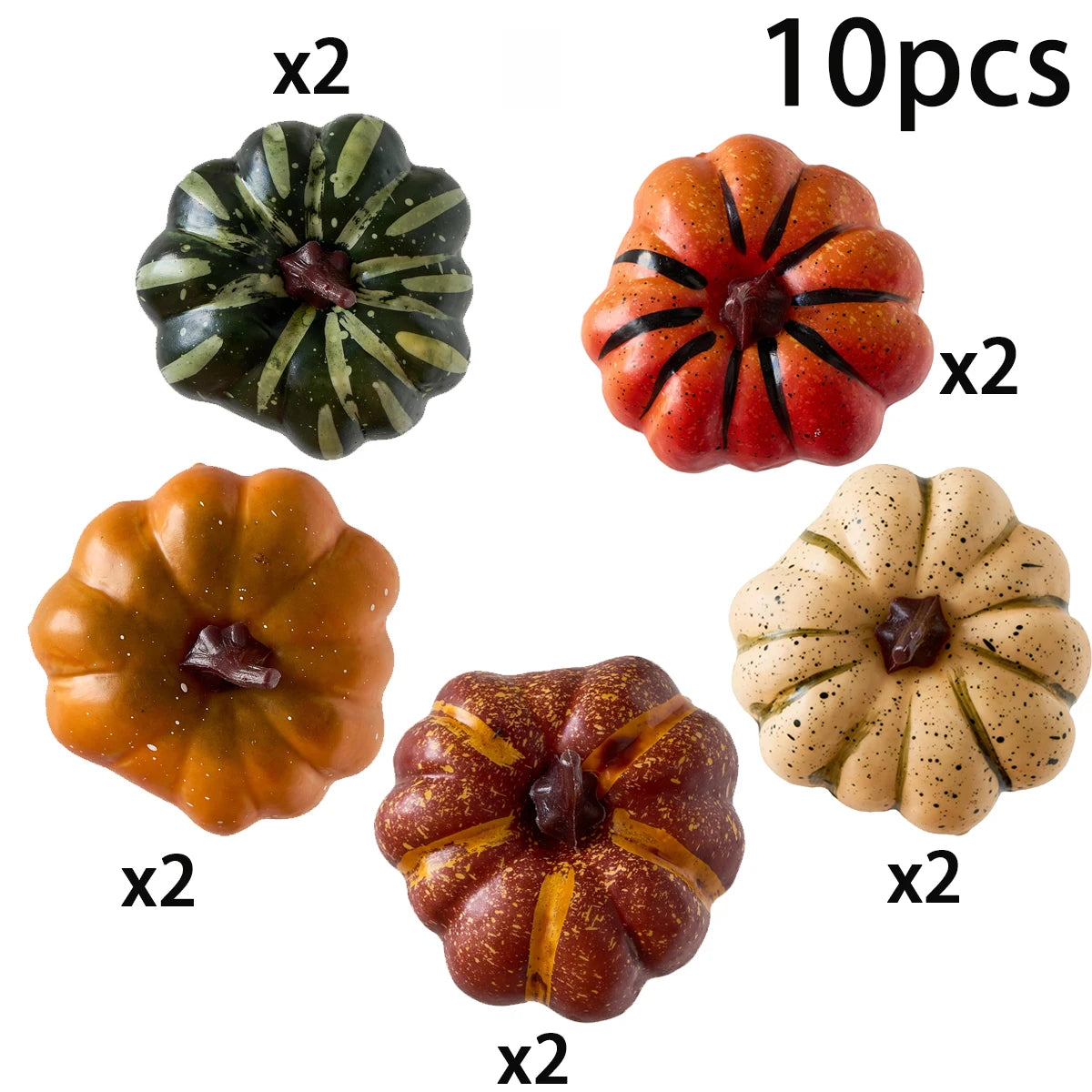 5pc or 10pc Artificial Pumpkins Decorations