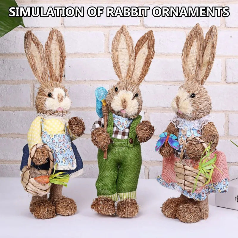 Straw Bunny for Easter