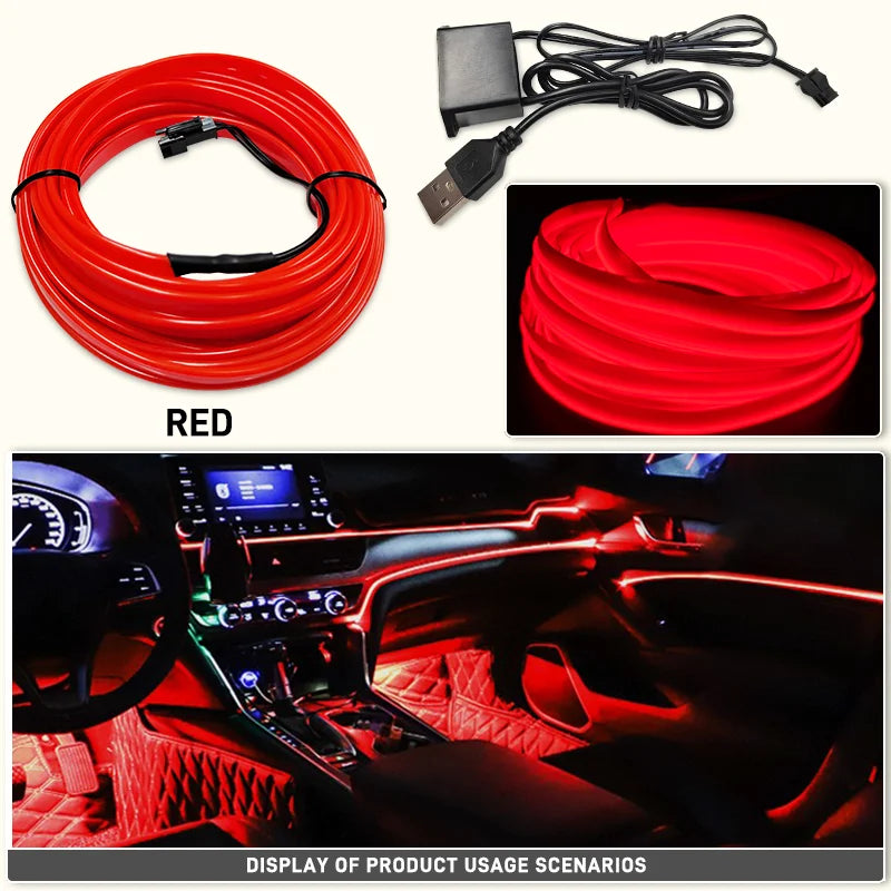 1M/3M/5M Car Interior Led Wiring Neon Strip