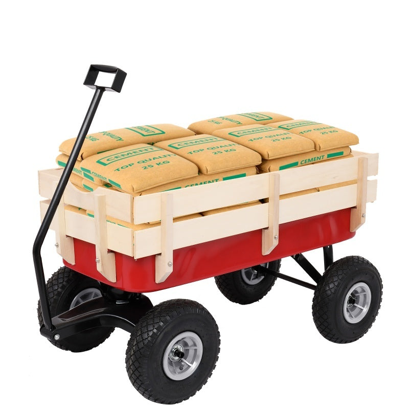 Iron Wood Garden Cart