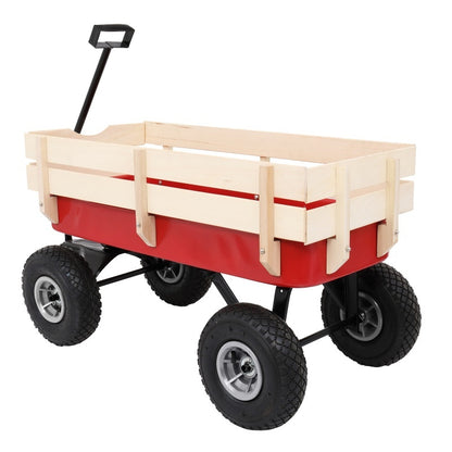 Iron Wood Garden Cart