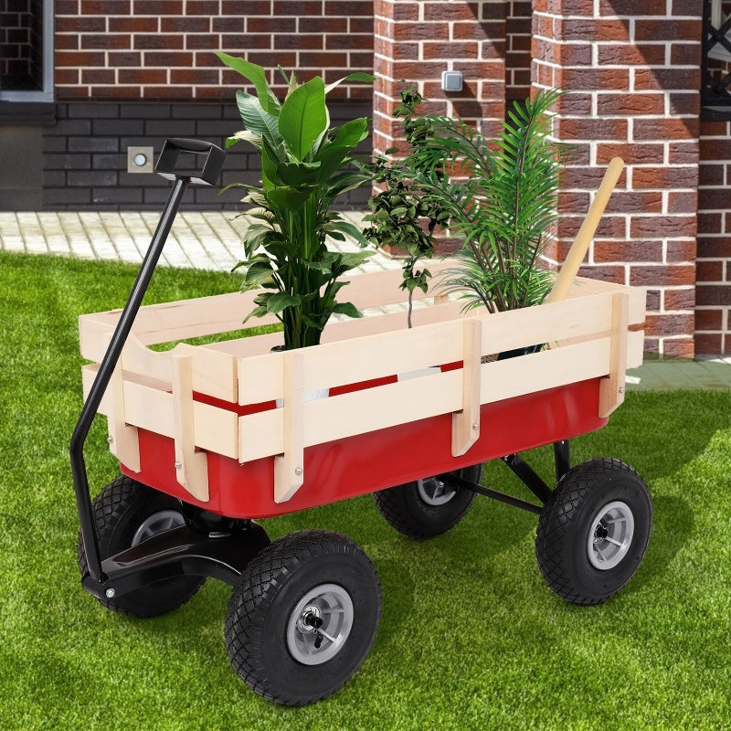 Iron Wood Garden Cart